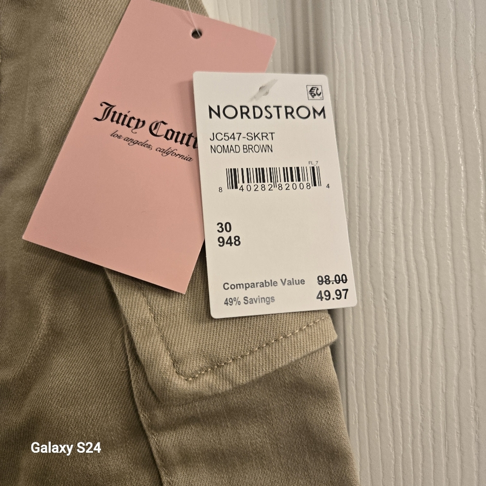 Juicy Couture Cargo Mini Skirt Y2K Belted Streetwear Size : 30 - Picture 8 of 11